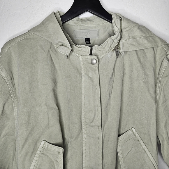 BLANKNYC Light Green Drawstring Jacket Removable Hood Size Large NWT - Picture 4 of 8